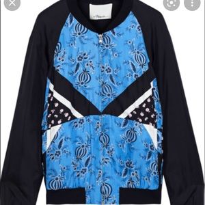 Phillip Lim floral patchwork silk bomber jacket. Size 2